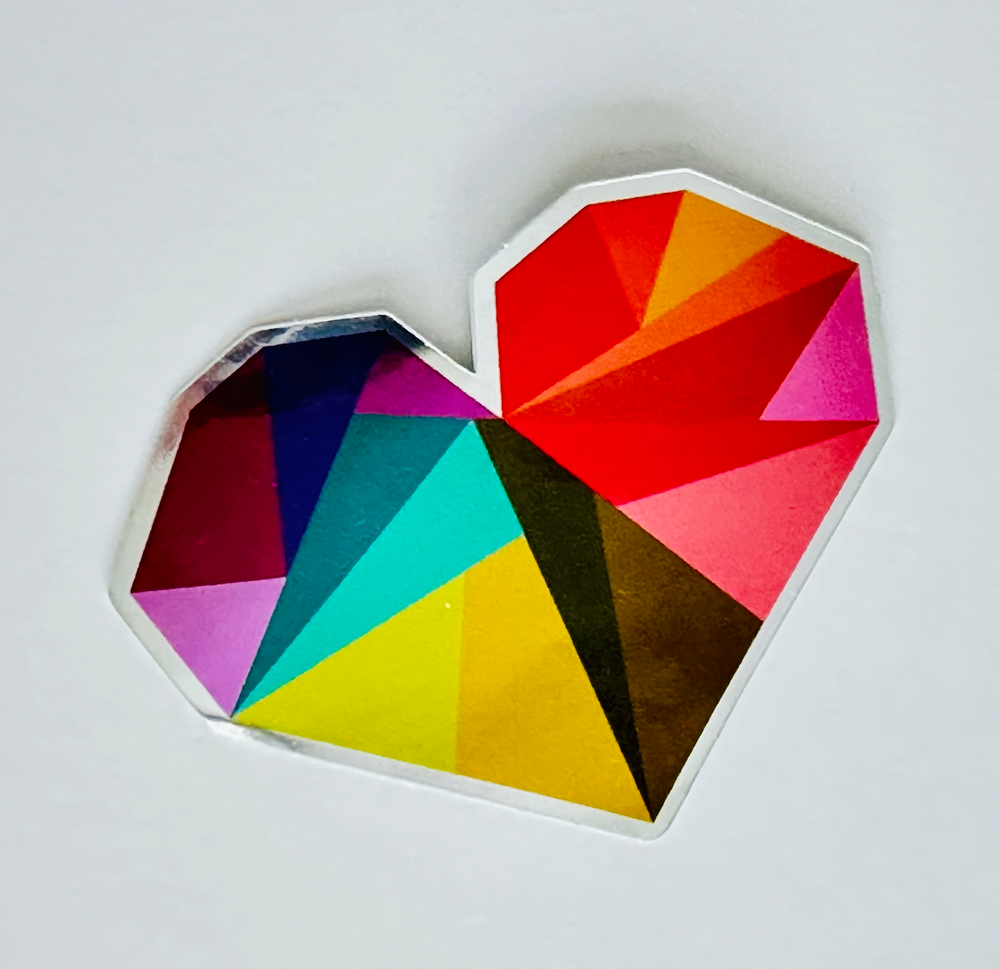 Rainbow Heart Prism Sticker