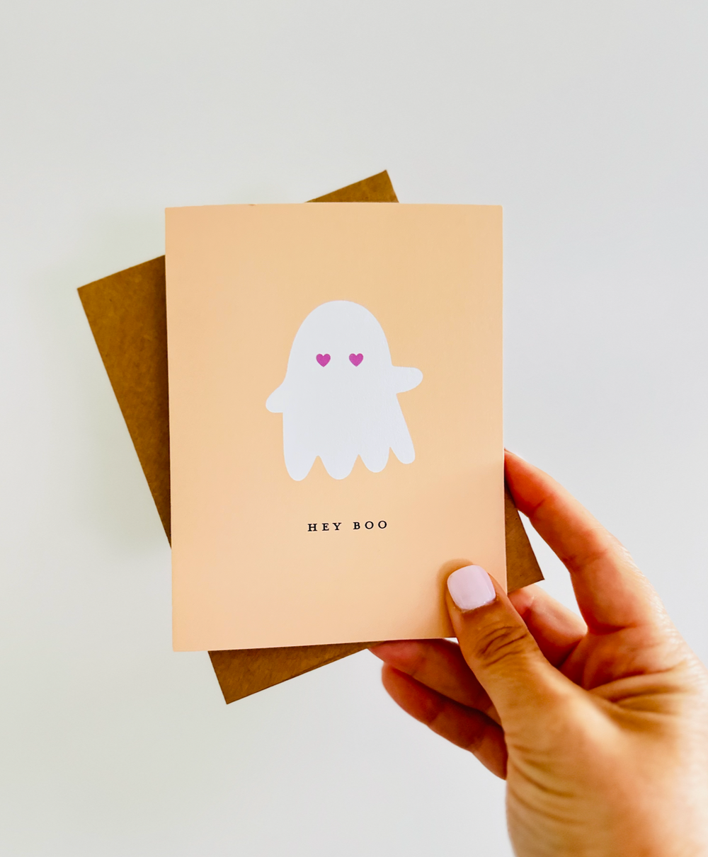 Hey Boo Greeting Card